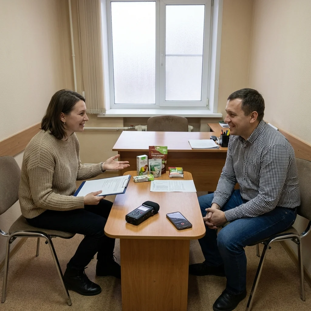 Клиентский опрос с записью для транскрибации